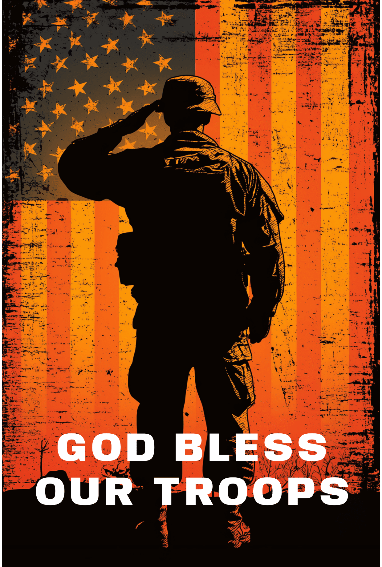 God Bless Our Troops | Standard Postcard